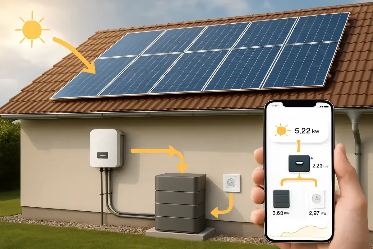Solar energy management system for house
