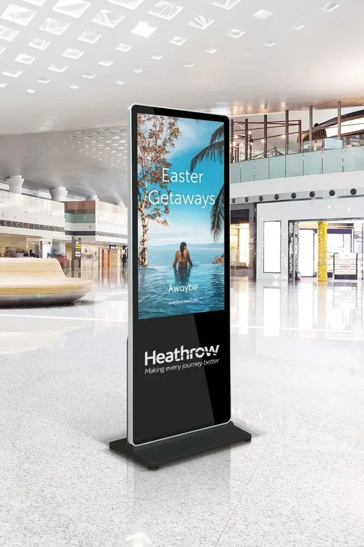 Hotel digital signage displays by FrontHill Controls — branded smart digital signage for hotel lobbies and public areas in West Africa