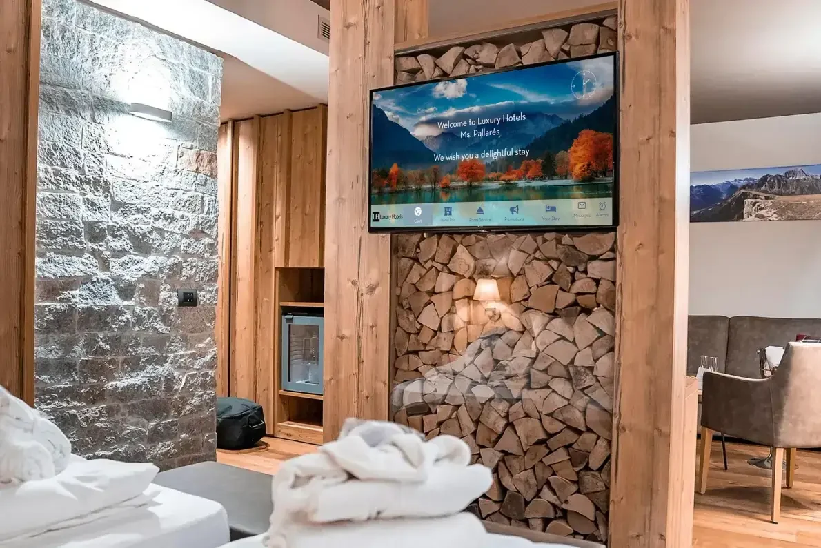 Hotel IPTV system branded hotel guide on in-room TV — FrontHill Controls IPTV hospitality solutions for Nigeria and West Africa hotels