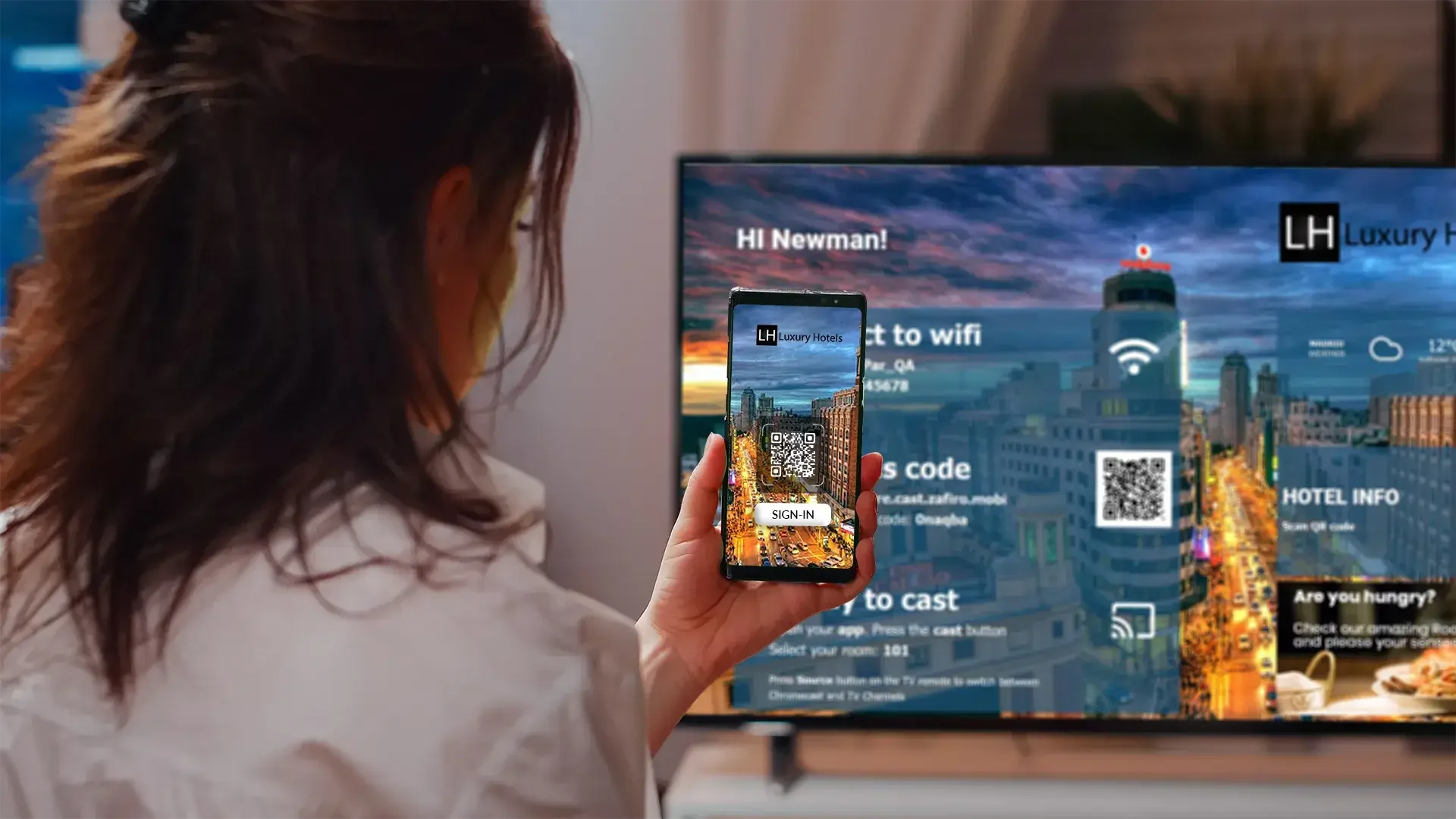 Guest content casting solution by FrontHill Controls — smart hotel in-room entertainment system for Nigerian hotels