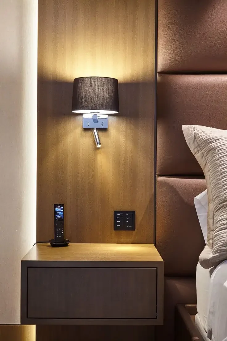 Hotel room lighting control system and guestroom management system panel by FrontHill Controls — smart room automation for West Africa hotels